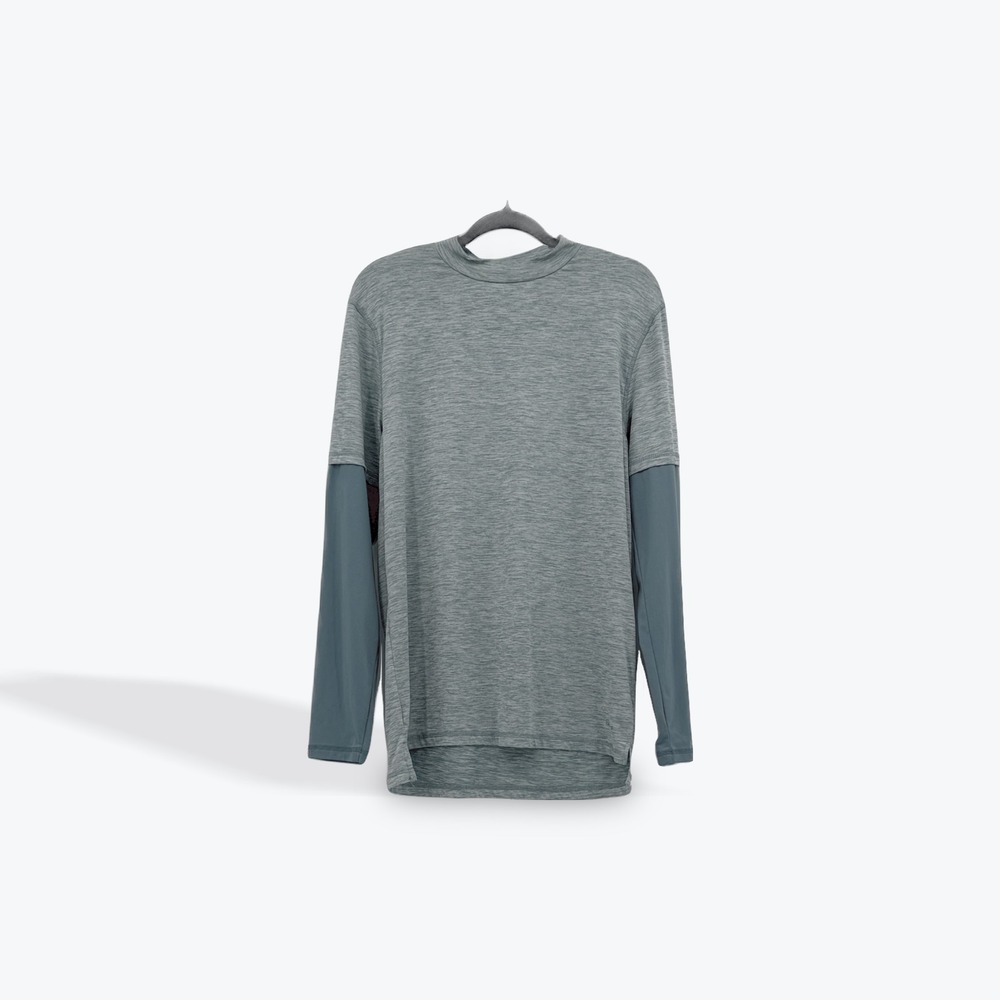 Hind Running Long Sleeve Crew Neck Athletic Shirt Mens‎ Size Medium Gray